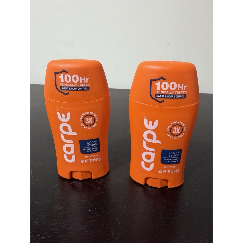( LOT OF 2 )Carpe • Antiperspirant Underarm Lotion • OCEAN STORM 1.76 oz  New